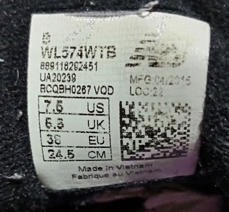 Женские кроссовки New Balance 574 38p