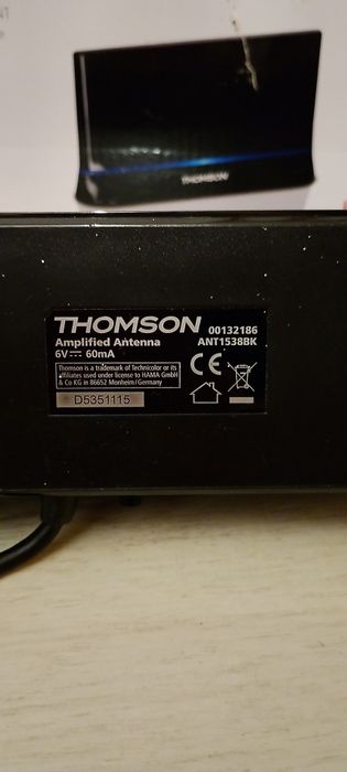 Antena pokojowa Thomson DVB-T ANT1538BK
