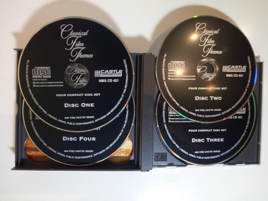 4 CDs Classical Film Themes 2001 – Edição Inglesa - Como Novos!