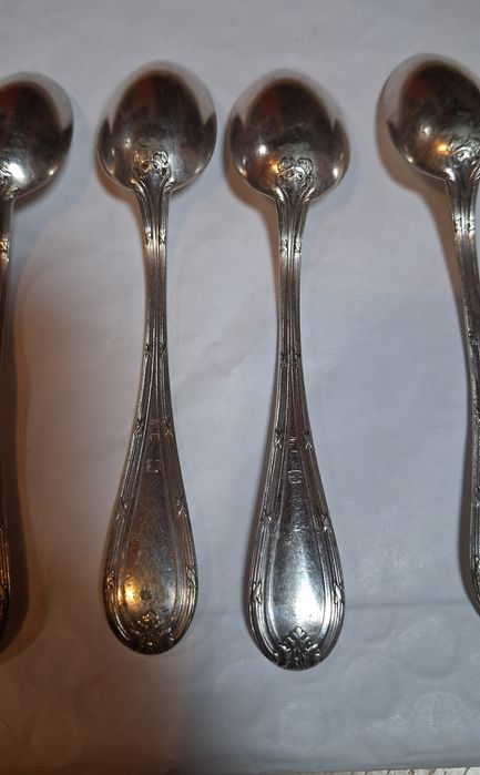 4 colheres antigas banhadas a prata