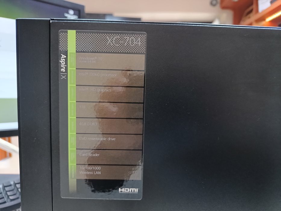 Mały  komputer sff Acer XC-704 240gb ssd 8GB Celeron J3060