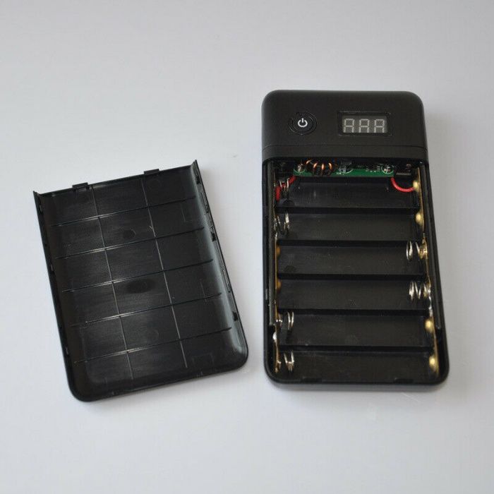 PowerBank зарядное - для 6шт x 18650. Напряжение 3.7В, 5В, 6В, 9В, 12В