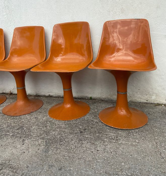 Cadeiras vintage design tulipa fibra de vidro