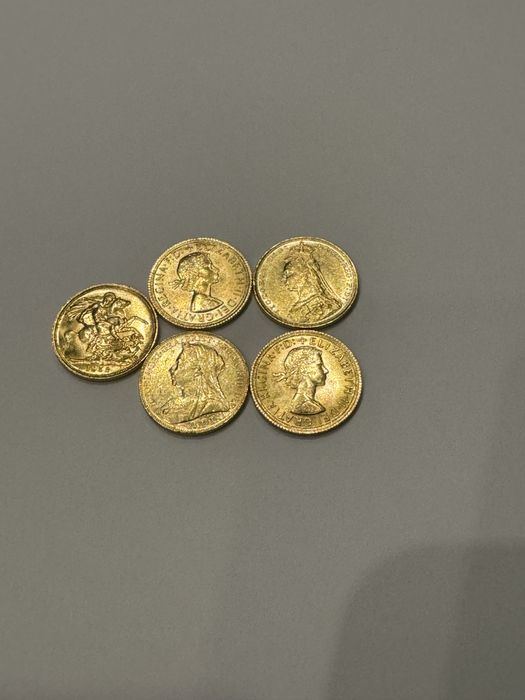 Moedas libras ouro 22 kt