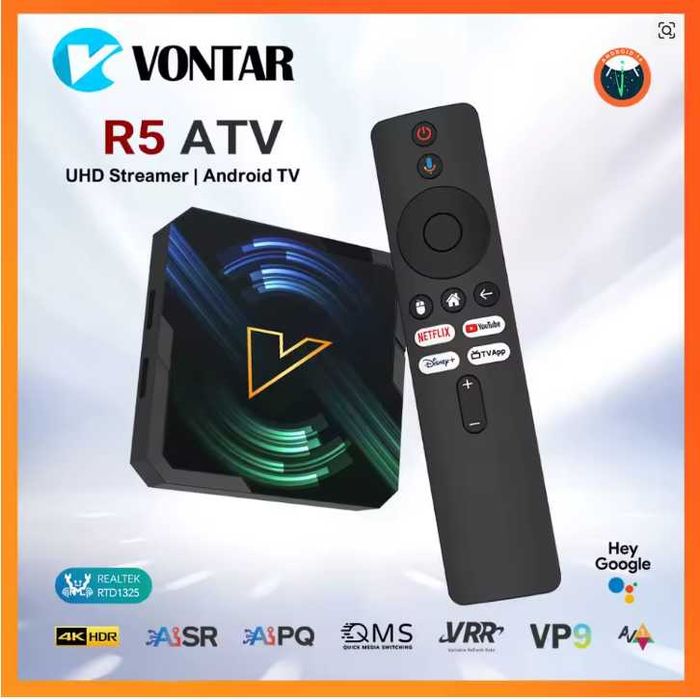 ТВ-приставка VONTAR R5 ATV  Android 14 с процессором Realtek1325