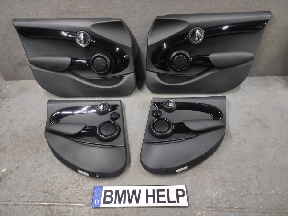 Карты Дверей Mini Ф55 Cooper Harman Kardon Черные Дверные карты Салона