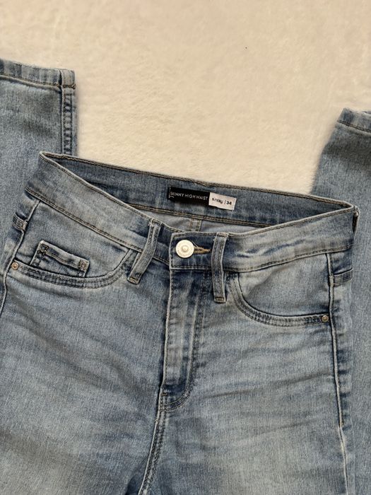 spodnie jeansowe skinny 34 xs sinsay