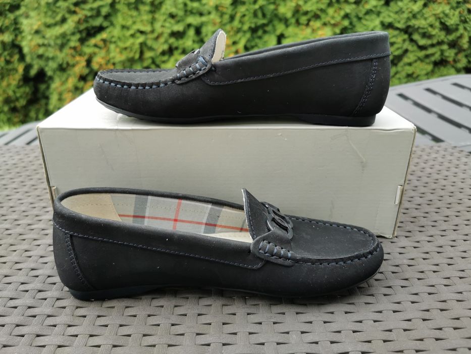 Barbour moccasin mokasyny skórzane damskie 38 Nowe