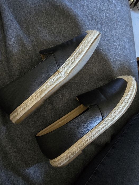 Espadryle ze skóry ekologicznej