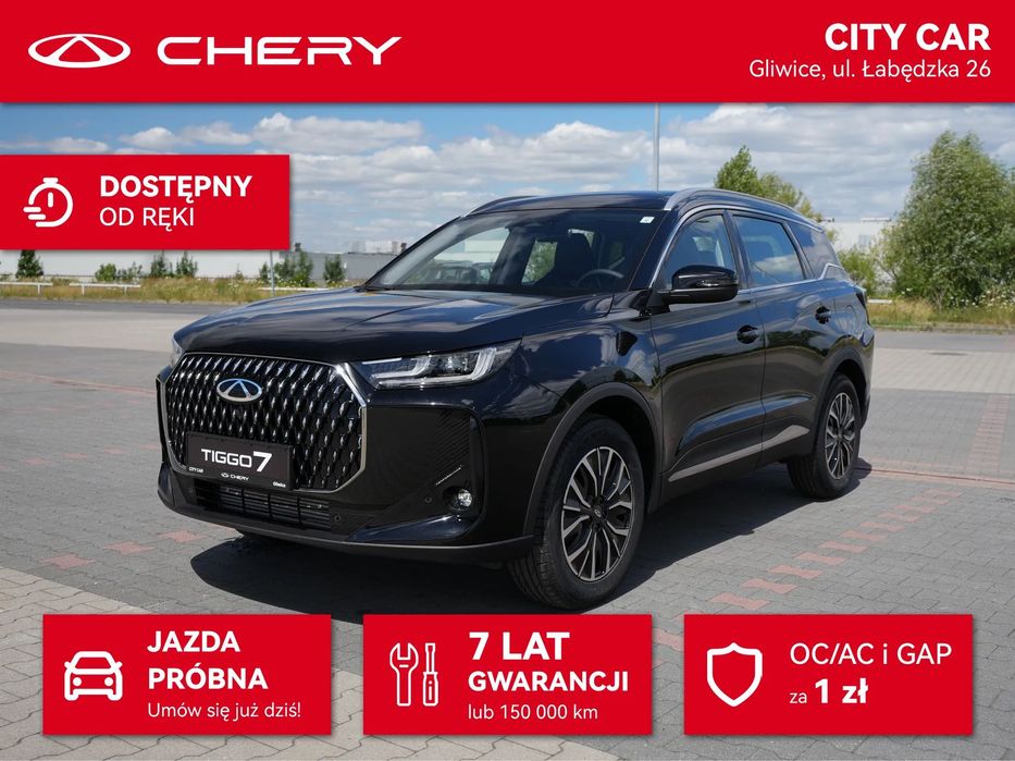 Chery Tiggo 7 Tiggo 7 | 2025 | Czarny | ostatni | Wyprzedaż | Zadzwoń | Kredyt