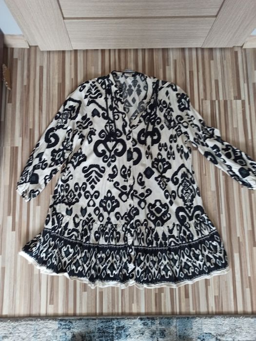 Sukienka Zara, sukienka rozm. L, sukienka mini, sukienka we wzory