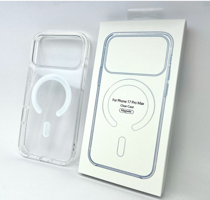 Чехол Magsafe на iPhone 15 16 17 Pro Max прозрачный магнитный магсейв