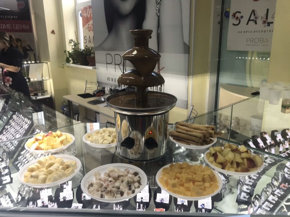 Аренда прокат 400 грн шоколадного фонтана в Днепре