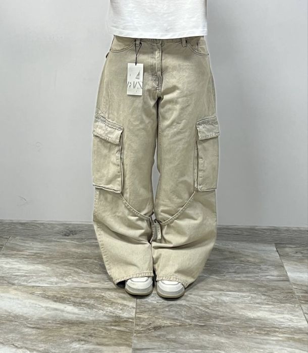 Нові широкі джинси baggy flared jeans широкие джинсы opium cargo