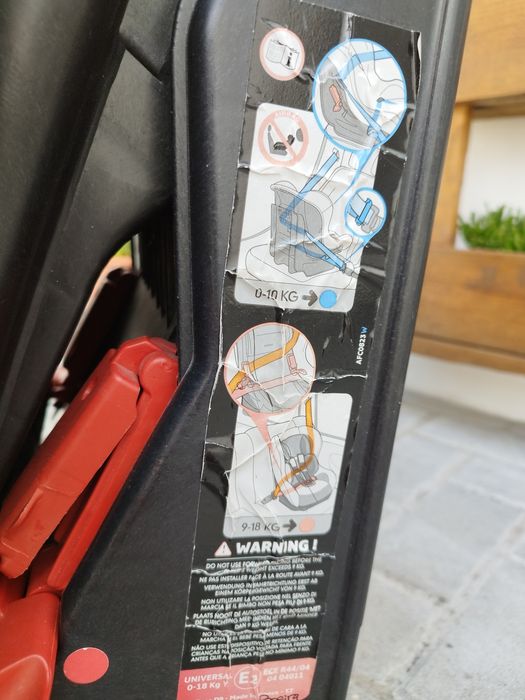 Cadeira auto 0-18 kg