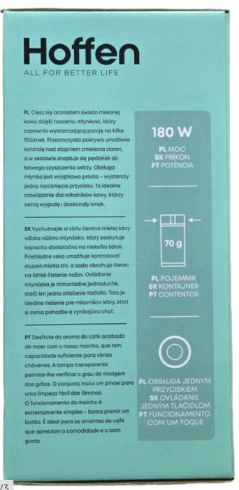 HOFFEN Młynek do kawy elektryczny 180 W AK-0547 CZARNY 079