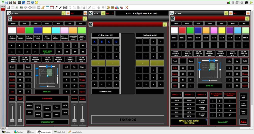 Panel Sterowania | DMX512 | DJ | Własne światła | Programowanie | QLC+
