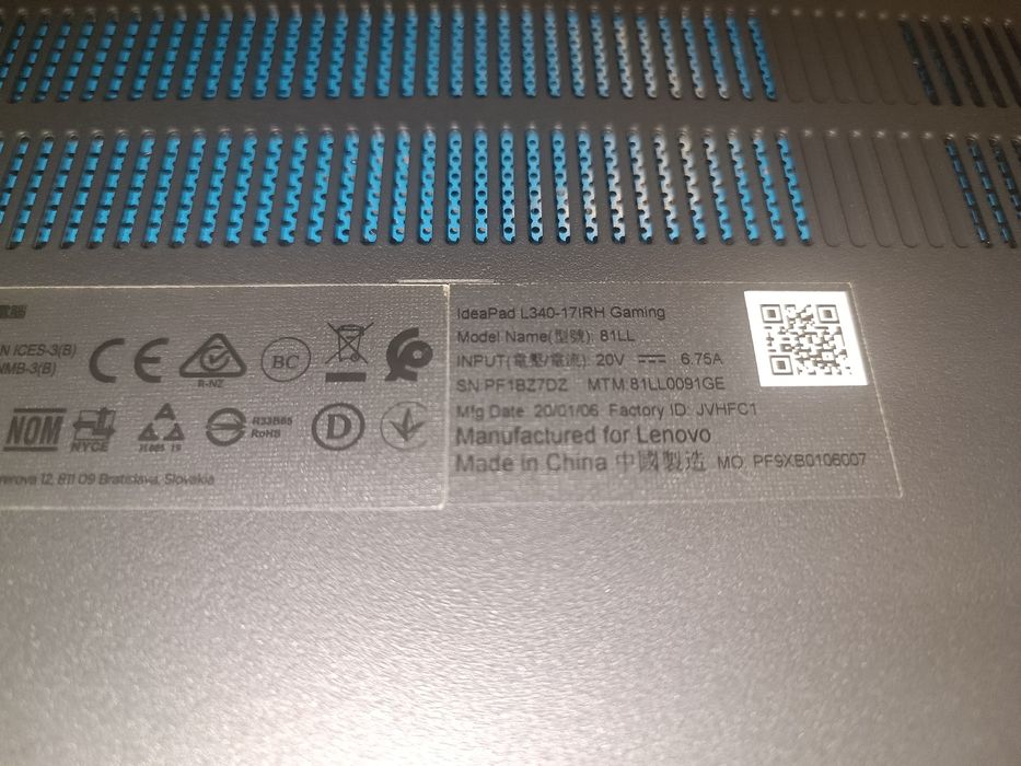 Lenovo L340-17 irh i5 9300h gtx 1650