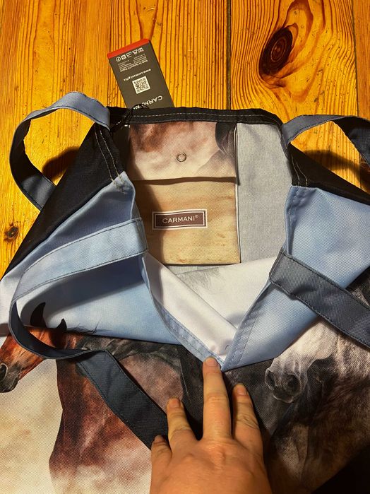 Dwustronna nowa torba z końmi Carmani