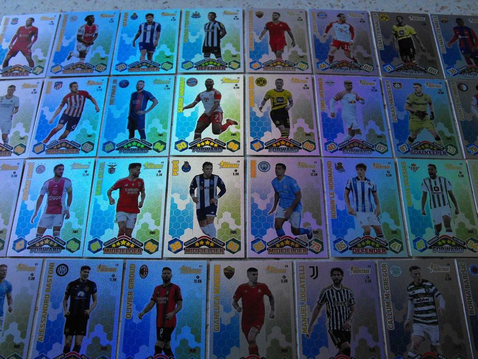 Karty topps Match Attax 2023/24, komplet kart topps HERITAGE.