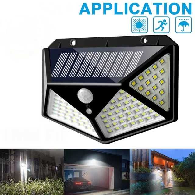 Luz solar 100 leds nova