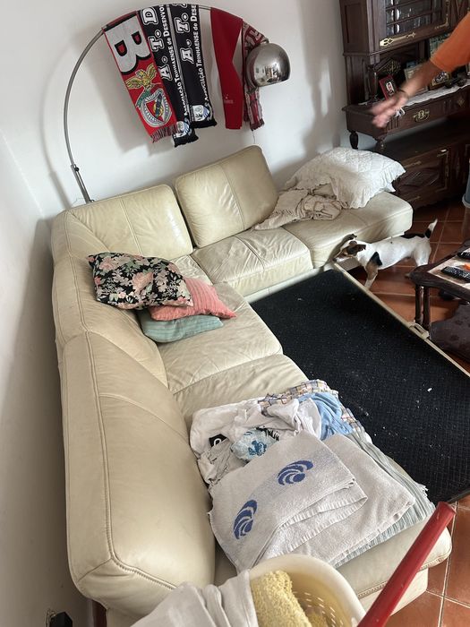 Sofa de pele muito confortavel