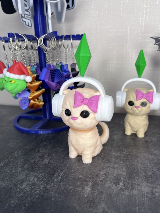 Котик в навушниках з Sims cat dance кіт з сімс