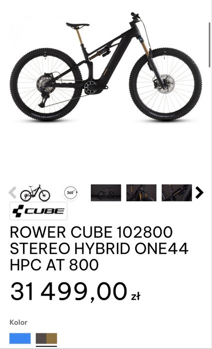 Raty 0% 12m-cy gw. CUBE (S) ONE44 ACTIONTEAM 120Nm, ABS, 15 km 27,5" [119]