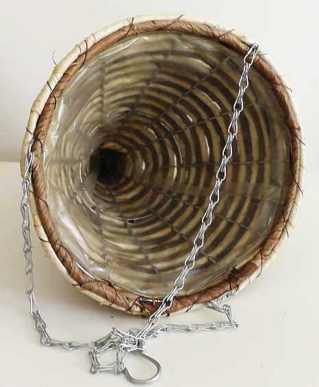 Donica Wisząca Stożkowa Rattan Doniczka Kokon Kwietnik Natura