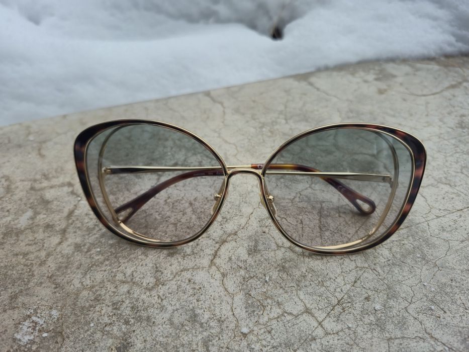 Eleganskie damskie okullary Chloe Oversize CH0036S  na zimowe słonce!