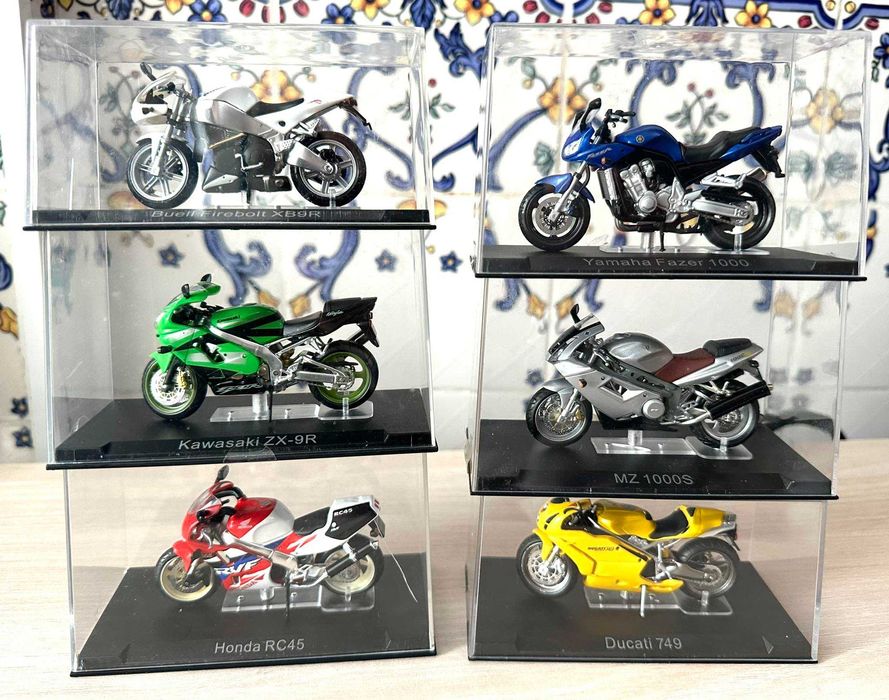 Coleção Super Motas Altaya motos fascículos miniaturas vintage ducati
