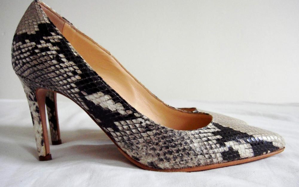 Czółenka Prima moda Zago r 36 wężowe odcienie beżu