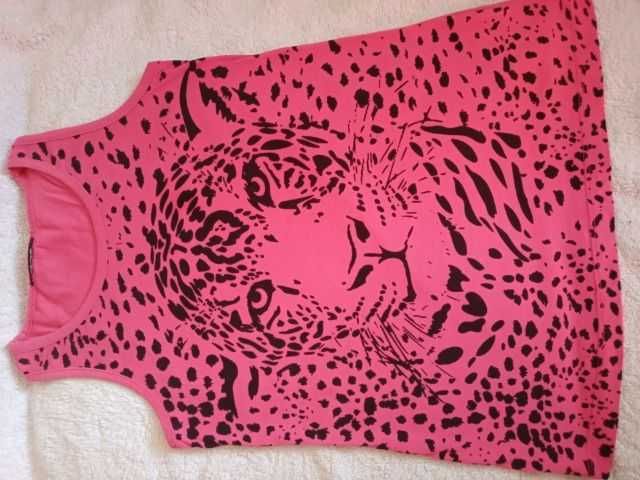 Bluzka bawełna bez rękawów, t-shirt, 8-9 lat, 134 cm, stan bdb