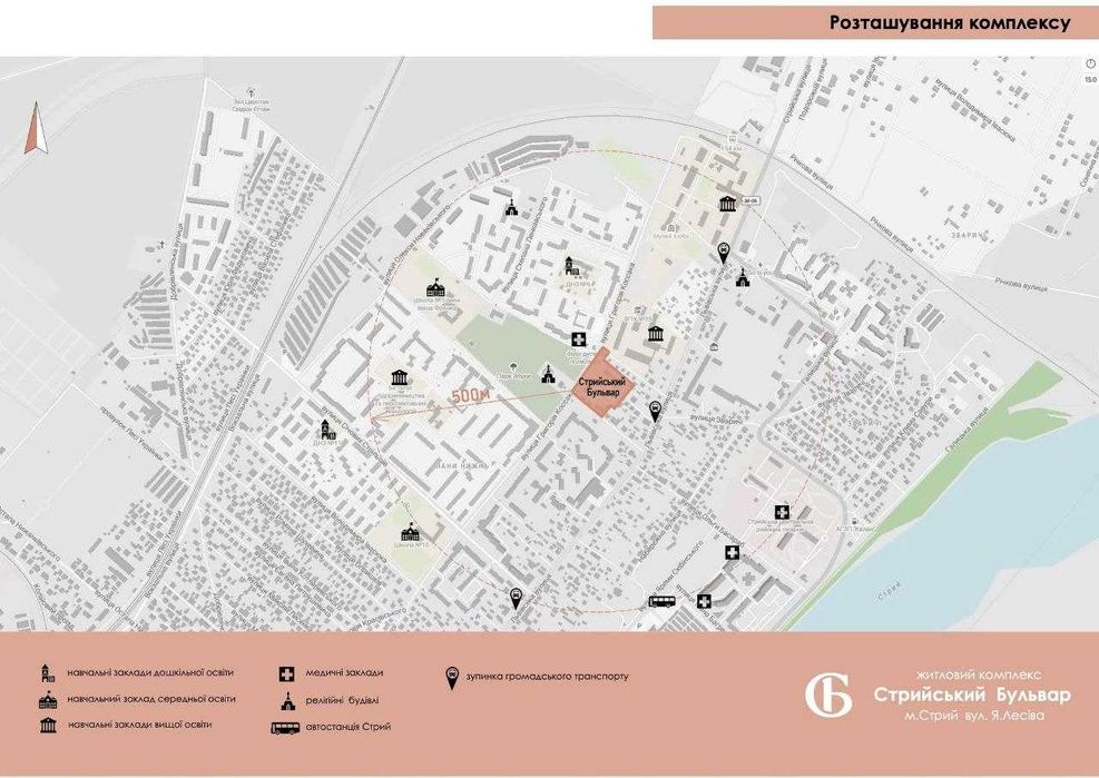 1-кімнатна квартира 36,17 м² у ЖК «Стрийський Бульвар», 2 поверх