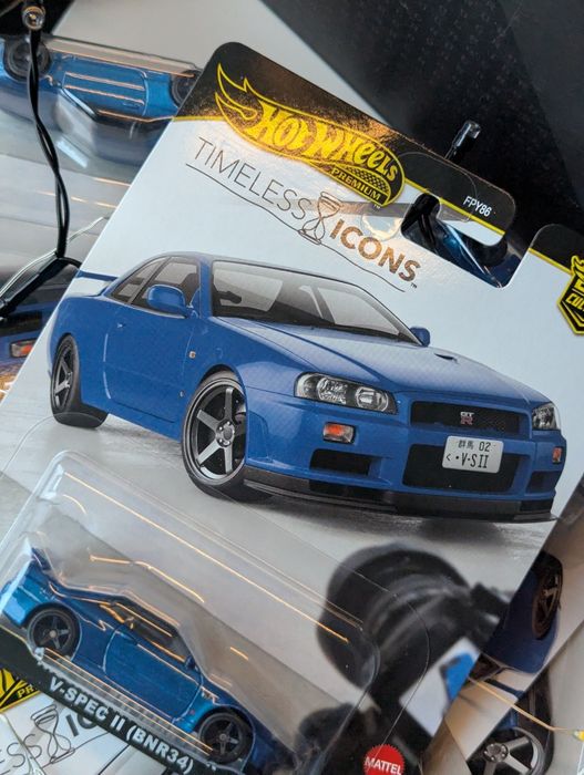 GT-R R34 Skyline Nissan Hot Wheels Хот Вілс Скайлайн Синій Преміум