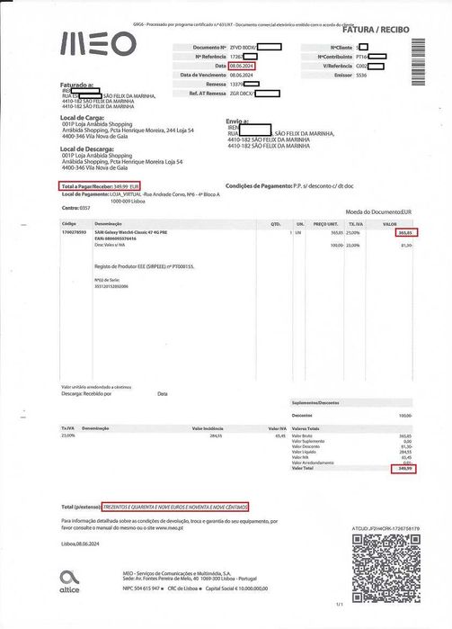 Galaxy Watch6 Classic 47mm 4G -   Garantia até Junho de 2027