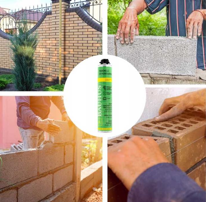 ZAPRAWA MURARSKA w pianie PIANOKLEJ do murowania Bauhus 870ml