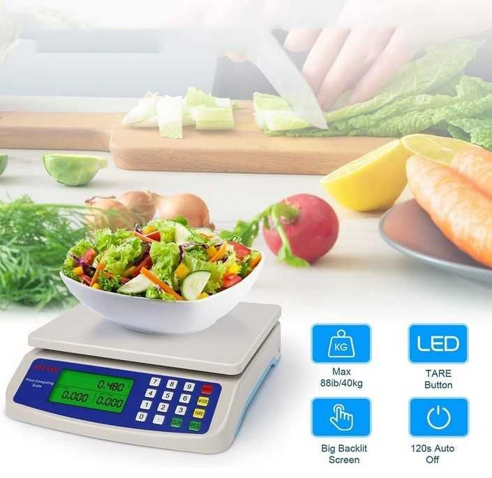 Balança digital de precisão 1g-30kg, Tab. 22x24cm