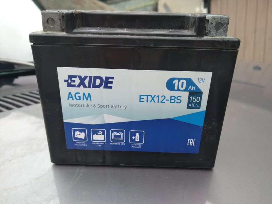 Akumulator motocyklowy 10 Ah Exide Wysylka