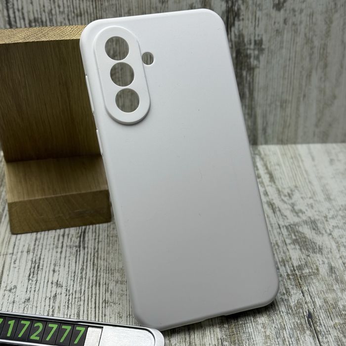 Не пачкается ‼️ Чехол софттач Silicone Case на Samsung A37/ A57/ A56 Белый. Білий Чохол
