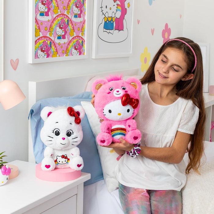 Коллекционные мишки Хелоу Китти 25 см 2шт Care Bears Cheer Bear
