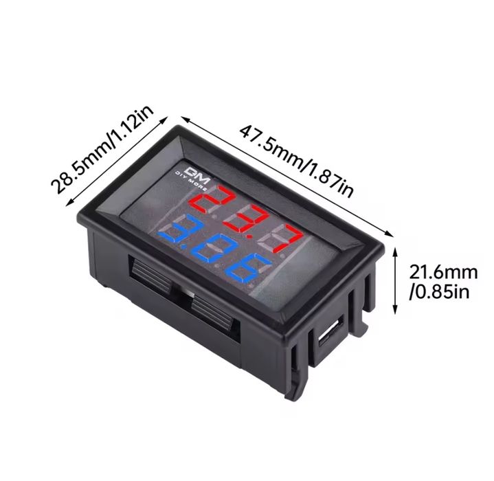Цифровой датчик температуры, термометр два датчика красный и синий