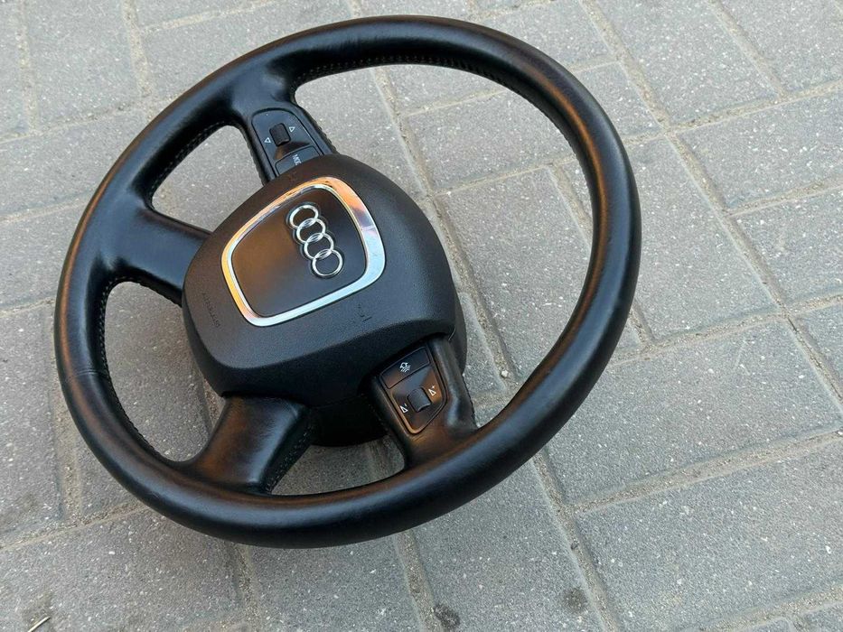 kierownica 4 ramienna Skórzna skóra MULTIFUNKCJA sline AUDI A3 8P A4 B6 B7 A5 8T A6 C6 Q5 8R Q7 4L WYSYŁKA