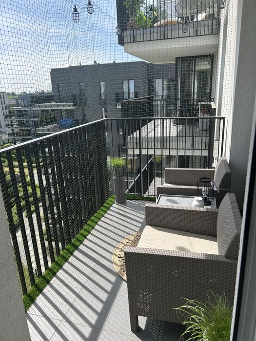 2 fotele krzesla meble ogrodowe balkonowe beżowe ratanowe