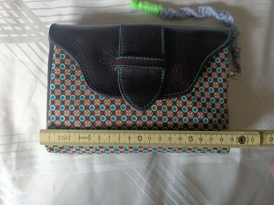 Bolsa  Retro em pele sintética e tecido