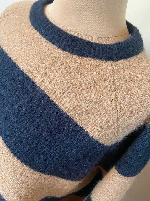 Minimum paski sweter oversize luzny xl 42 44 +size welna moher wool wiosna