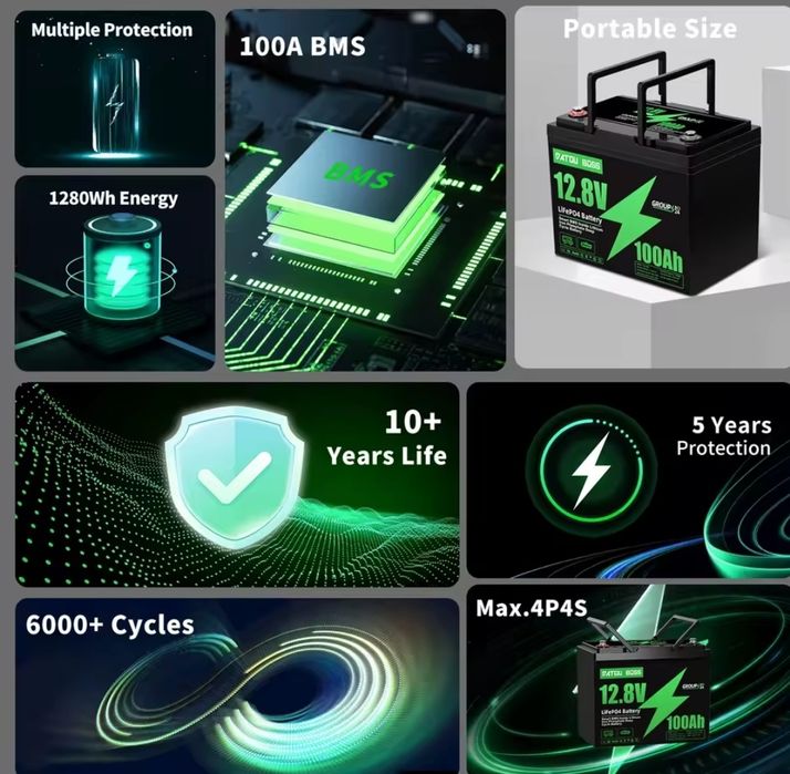 Акумулятор LiFePo4 Datou Boss 12V 100Ah