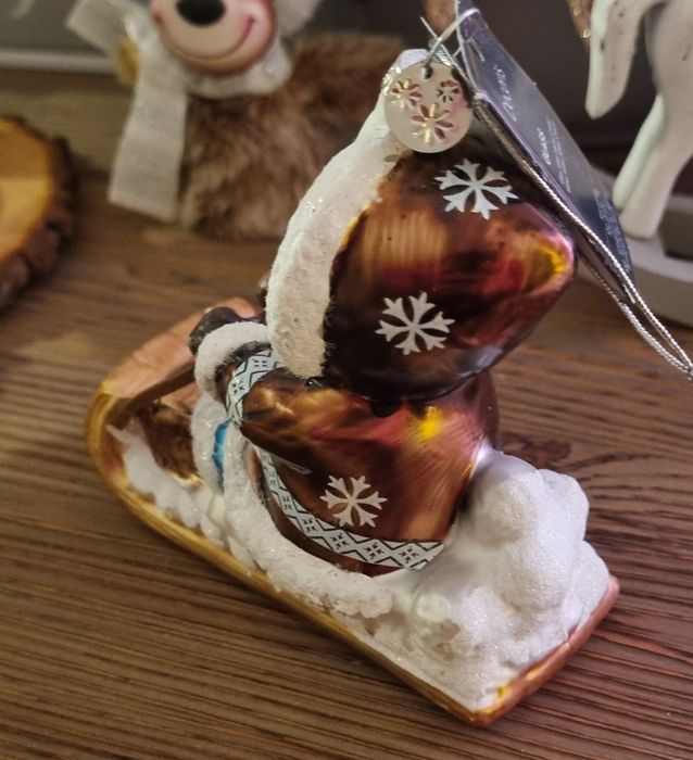 Bombka Pani Eskimos, szklana. Ręcznie malowana