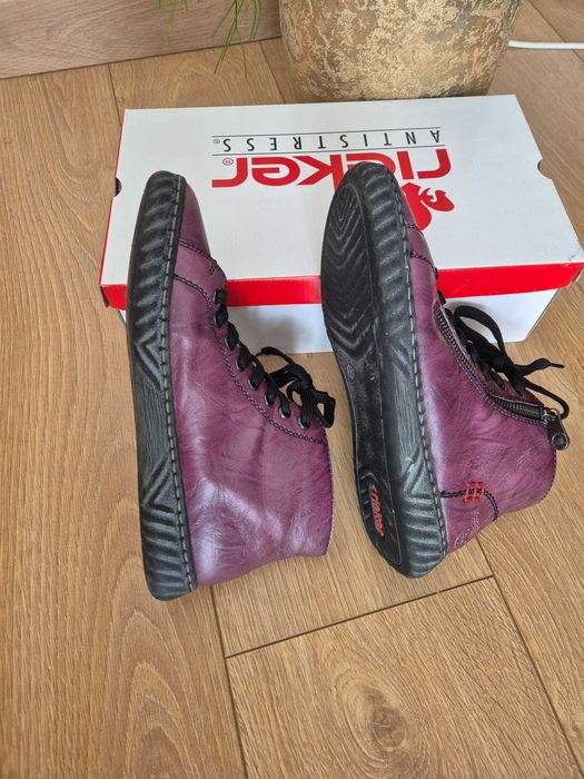 Buty trzewiki botki Rieker fioletowe 39
