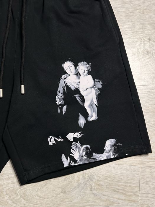 Шорти Off-White Mary skate | Чорні чоловічі шорти Оф вайт